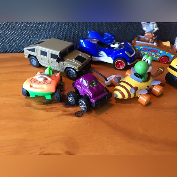 Mixed Lot Peanuts Snoopy Tom & Jerry Super Mario Yoshi Cat Steamroller Toy Cars - Picture 2 of 15